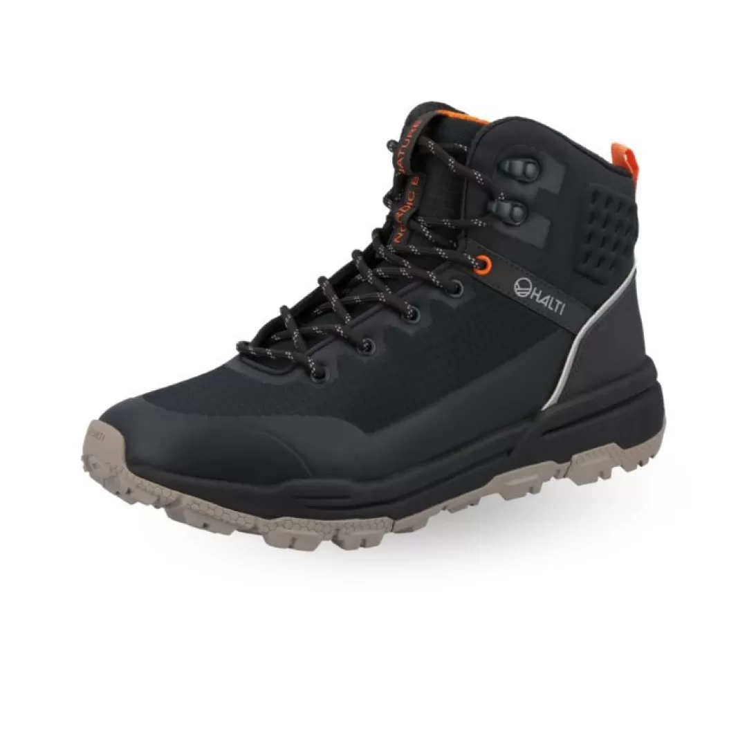 Store Halti Hiker Askel Mid Ulkoilukenkä Miesten A2844 Black Sand grey / Orange