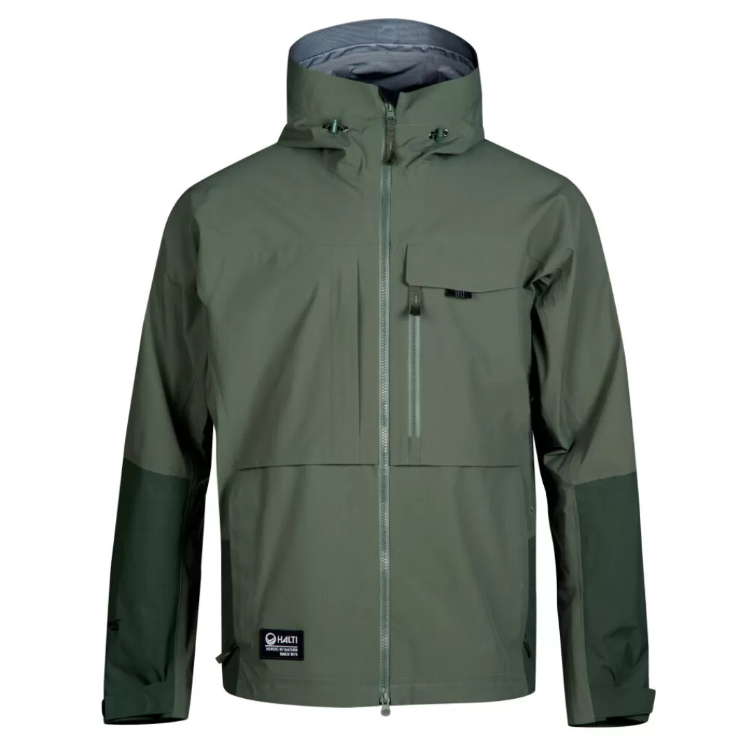 Clearance Halti Hiker DrymaxX 3L Ventilated Retkeilytakki Miesten B57 Thyme Green